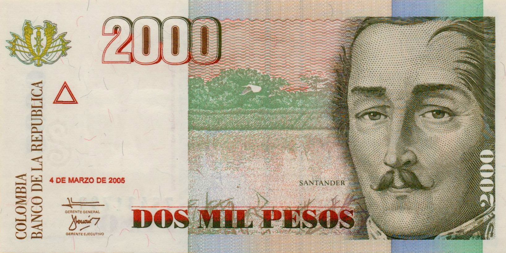 Colombia 2000 2005 UNC P-451/j
